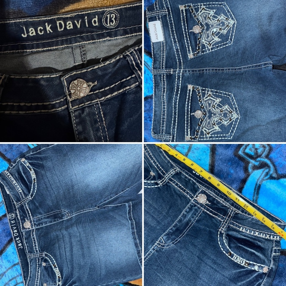 Jack David size 13 premium blue jeans plus size stretch NWOT